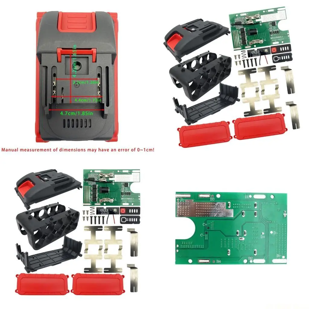 E56B High Capacity 10x21700 LiBattery Case Housing Kit with Protections Circuit Board