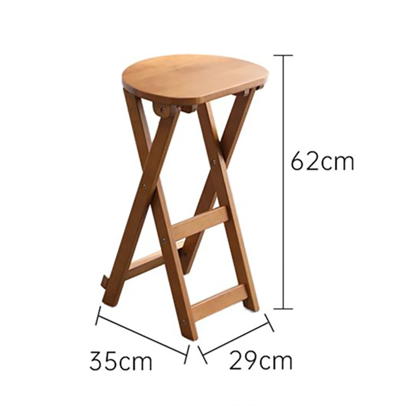 Comfortable Portable Bar Stool Nordic Modern Wood High Tripod Chair Foldable Minimalist Sillas Para Barra De Cocina Furniture