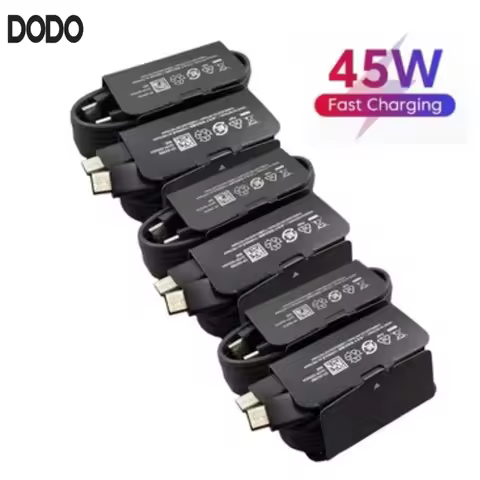 2Pcs 45w 5A Type-C To C Usb C Cable Support Super Fast Charge For Samsung Galaxy S23 Ultra S22 Ultra Fold 4 cables