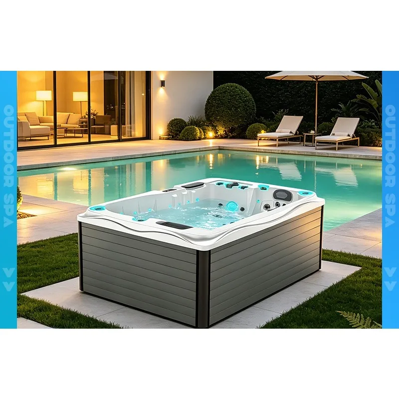 Outdoor Pool Smart Thermostatic Massage Pool Villa Homestay Resort Hot Spring Spa Bath