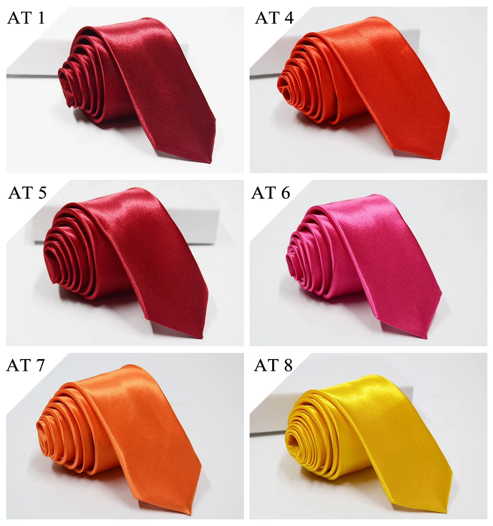 10/12pcs Krawatte für Männer Großhandel 28 einfarbige schlanke Krawatte Polyester Satin Krawatte formelle Party Krawatten Mode täglich Accessoire – Detail 7