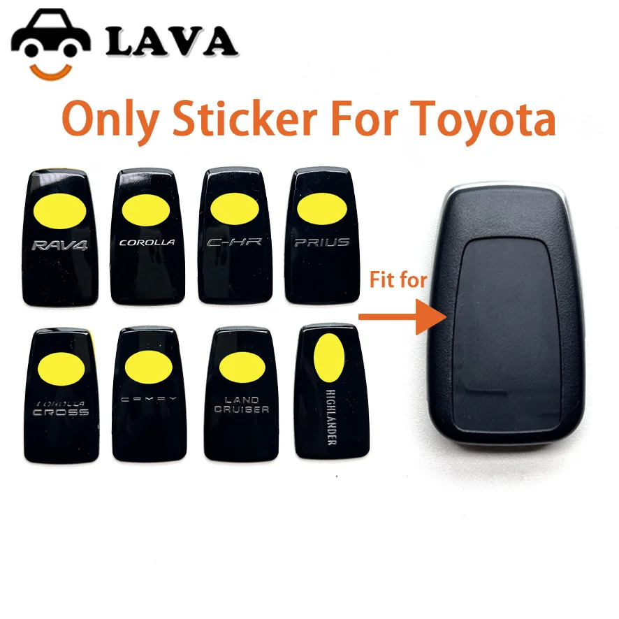 LAVA Car Logo Sticker for Car Remote  Key For Toyota C-HR Land Cruiser Prius  RAV4 Corolla CROSS Camry High Lander Avalon Corwn