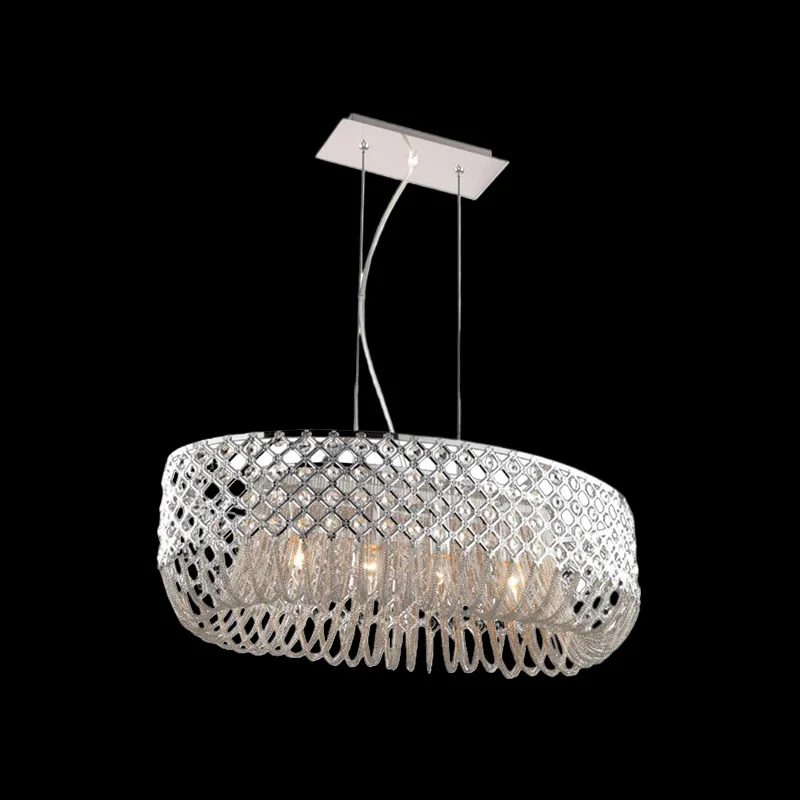 

Modern Nordic Lustre Pendant Lamp, Dimmable Aluminum Chain Ceiling Lamp for Villa, Design Lighting for Home & Commercial Ceiling