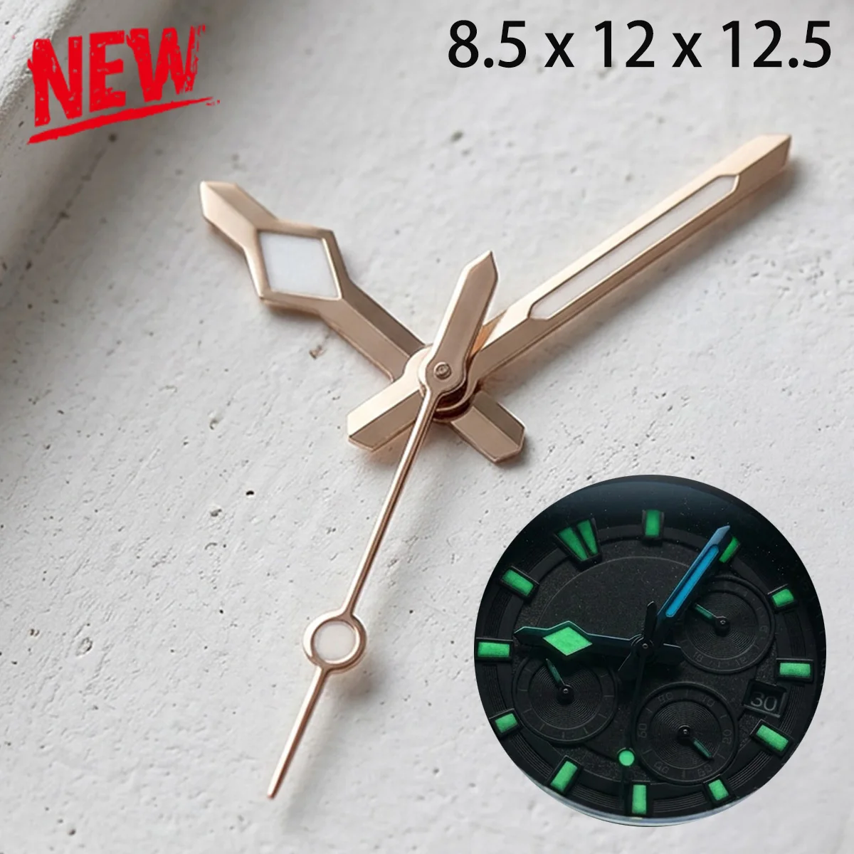 NH35 NH36 4R 6R 7S Watch Hands Green Luminous 8.5*12*12.5CM Watch Pointer DIY Replacement Kit Watchmaker Repair Tool Accessory