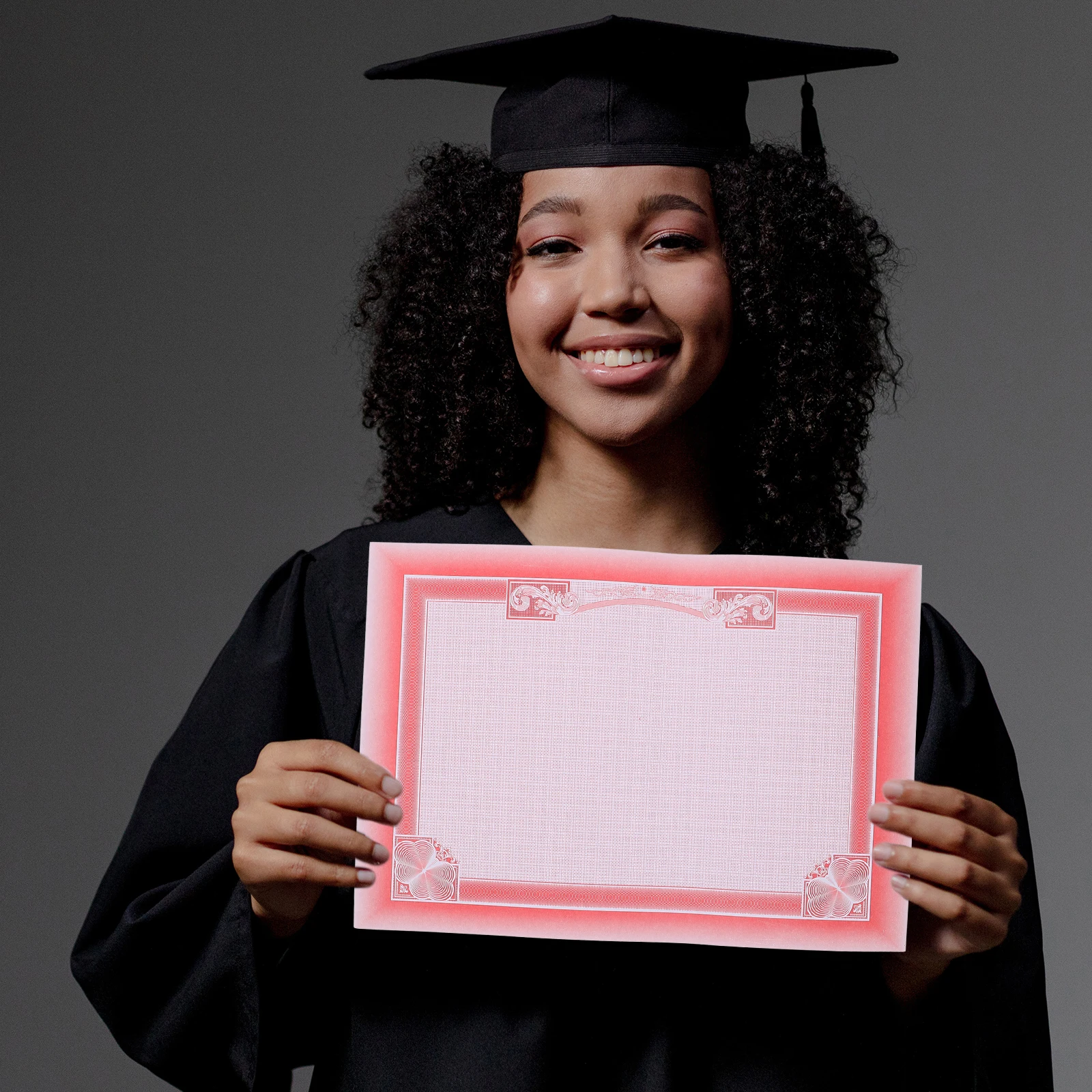 10 Stück 10 BlattBlankDiplomaCertificateInnerPaper16KRedWhitePrintableWritableSmoothFloralBorderForAwardsGraduationCardStock