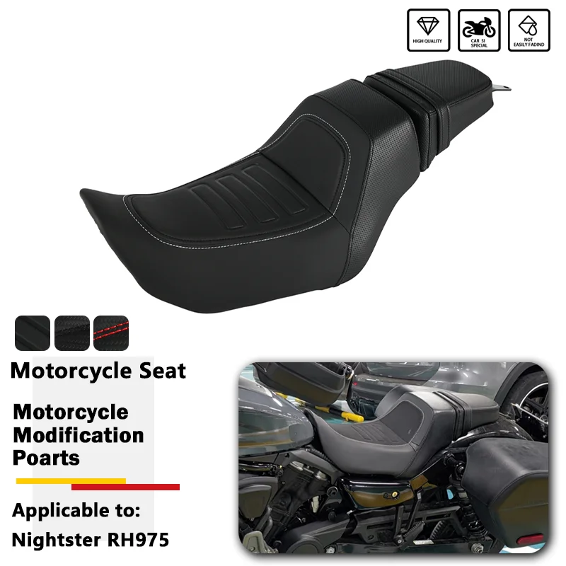 

Motorcycle Two-Up Seats Rider Saddle Driver Passenger Pillion Fit For Harley Nightster RH 975 Special Sport RH975S 2022-2024