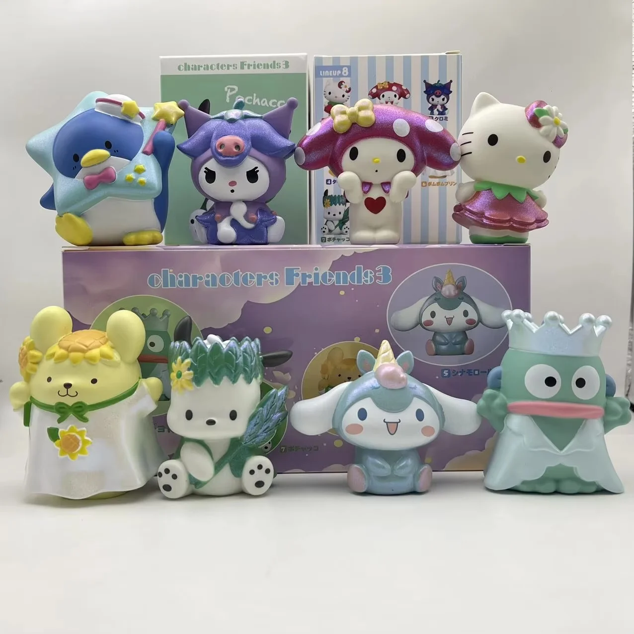Kuromi Pochacco Cinnamoroll Block Anhänger Serie Blind Box Kawai Engel Anime Action Figur Kind Trendy Spielzeug Mädchen Weihnachten Geschenke