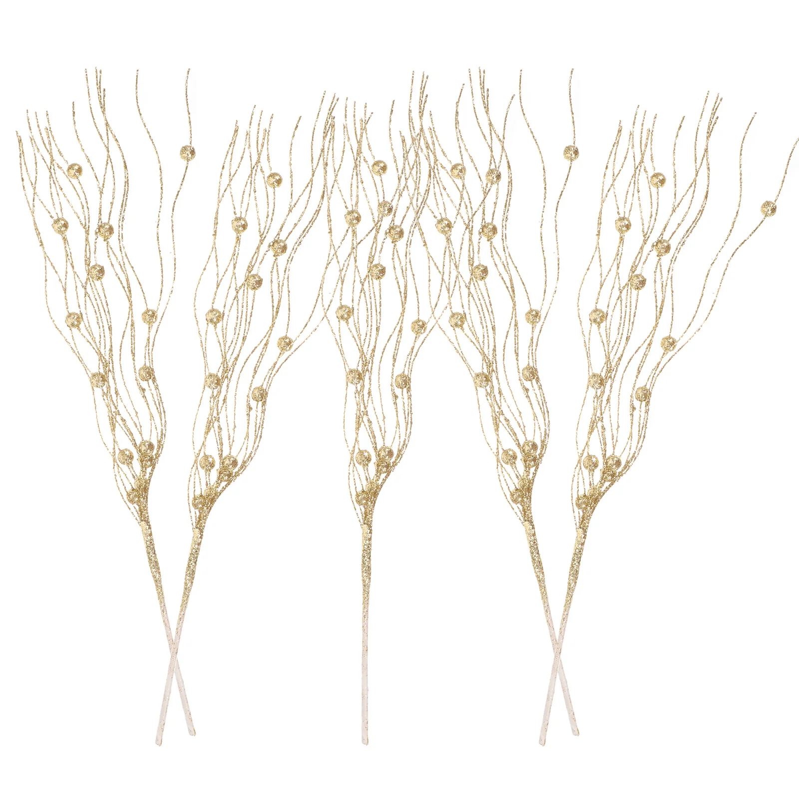

5Pcs Christmas Tree Decorative Artificial Branches Plastic Fake Stems for Home Mall Office Holiday Vase Filler