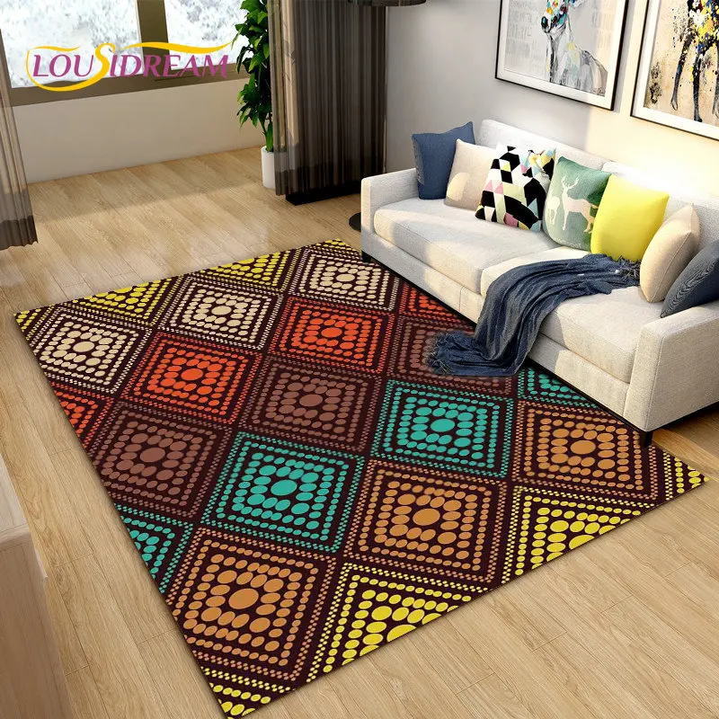 

3D Geometric Lattice Pattern Area Rug,Carpet Rug for Living Room Bedroom Sofa Decoration,Kitchen Bath Doormat Non-slip Floor Mat