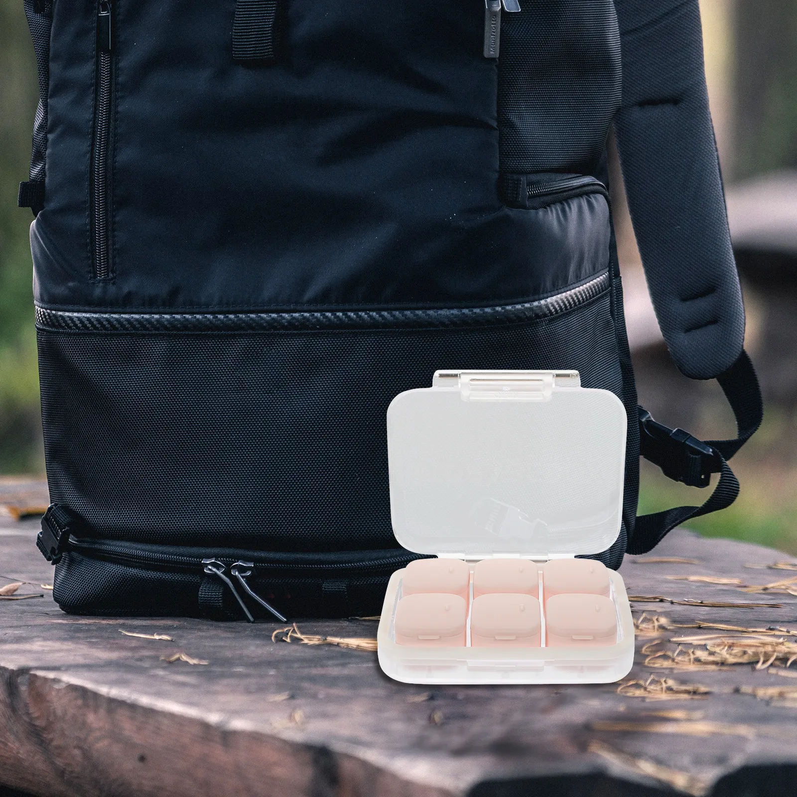 1Set Small Medicine Organizer Travel Portable Medicine Box Daily Pill Case Large Capacity Divided Compartments Safe