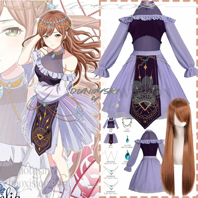 

Anime Game BanGDreamRoselia Requiem For Fate Cosplay Imai Lisa Idol Costume Mini Sundress Purple Sweet Goth Lolita Christmas Cos