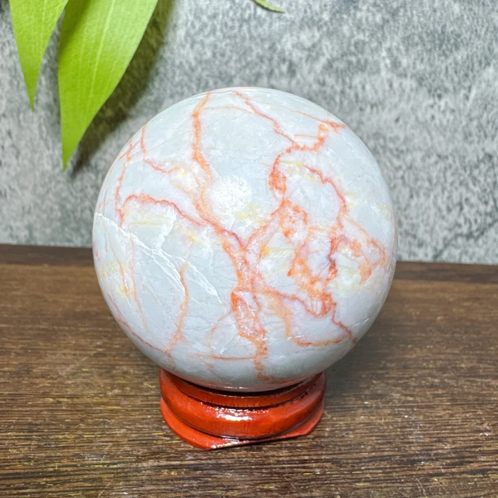 Argentina Dialogite Natural Gemstone Red Texture Jade Sphere 4-5cm Home Room Decor Gift Spiritual Healing Witchcraft Altar