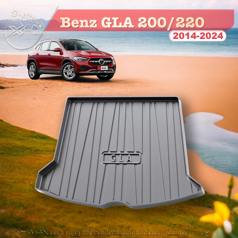 For Benz GLA 200/220 2014-2024 Custom Fit Car Trunk Mat All Season Black Cargo Mat 3D Shaped Laser Measured Trunk Liners