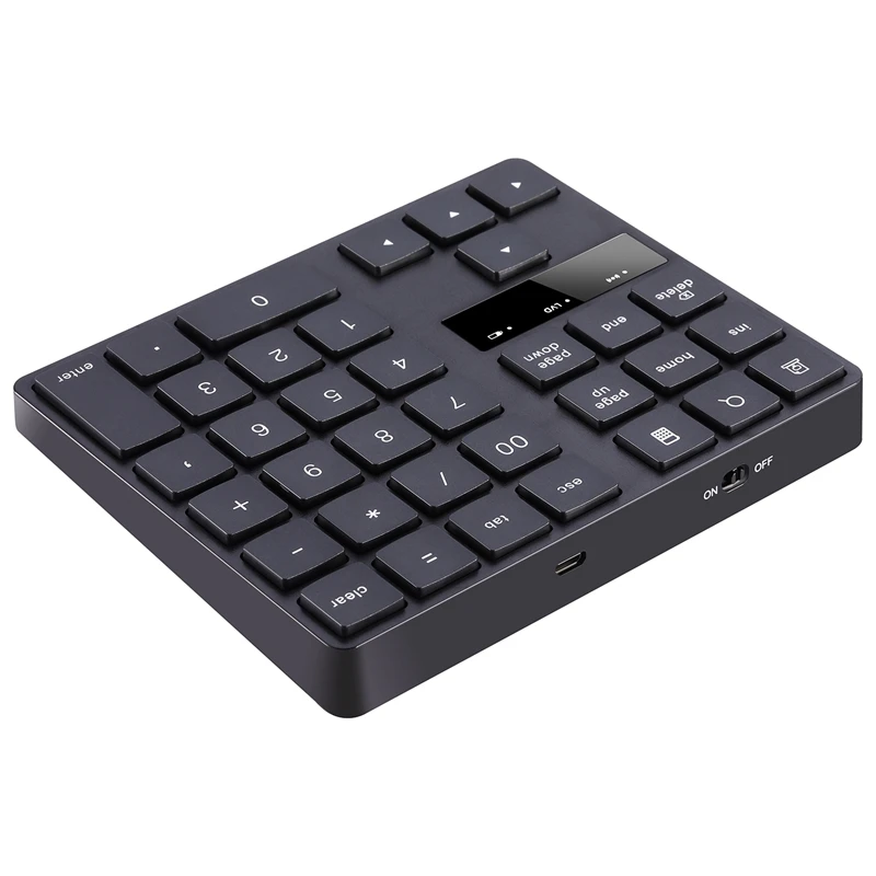 2.4G Wireless Numeric Keypad, Rechargeable Number Pad Keyboard With 35 Keys For PC/Laptop//Imac