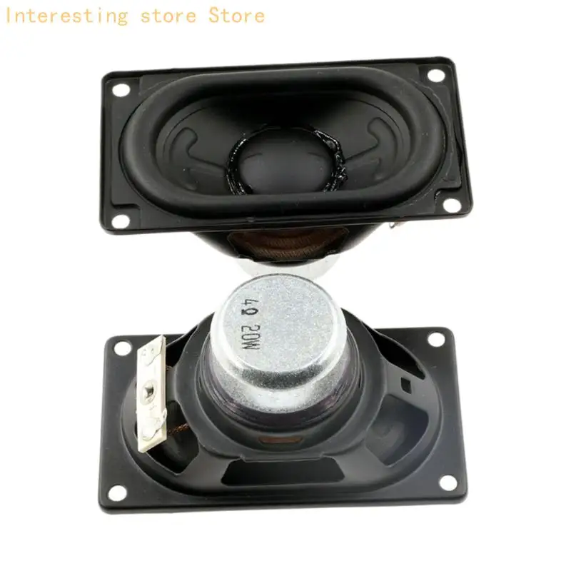 Rectangular Speaker Driver Pair with 4 Corner Mounting Holes for Repair Projects 55KC