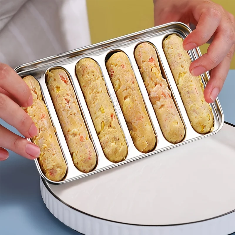 Molde para salchichas de acero inoxidable, perfecto para salchichas caseras, jamón y comidas familiares, herramienta de cocina duradera y fácil de limpiar, Easyclean