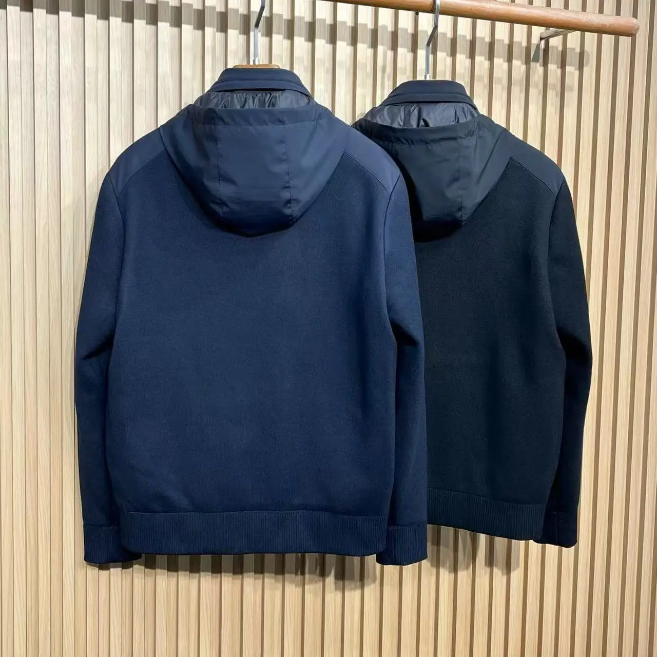 BC Italie col montant doudoune laine mélangée style vieil argent veste décontractée