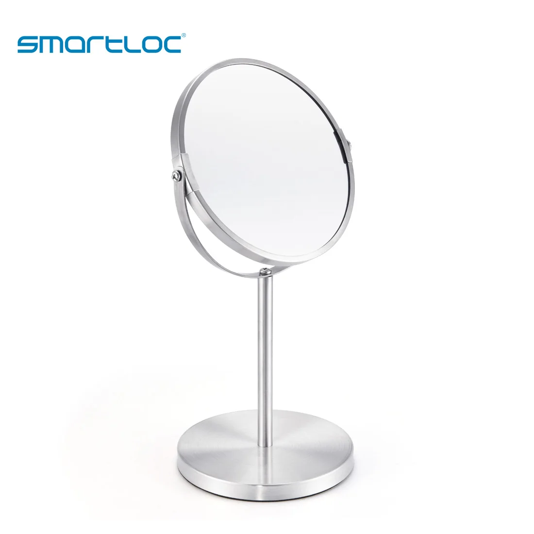 Smartloc Double sided rotatable table mirror stainless steel matte or Macaron color and 1X/2X magnifying make up mirror