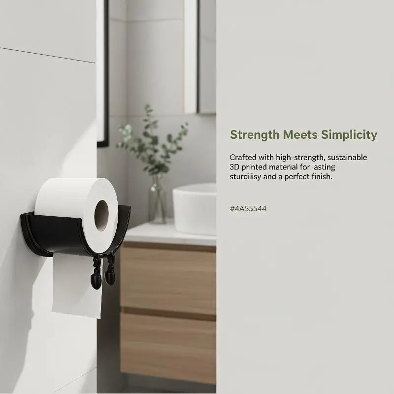 Creative Wall Mounted Waterproof Black Toilet Paper Holder Easy InstallHealth Care 93 Store