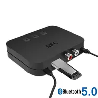 Gtwoilt Bluetooth 5.0 Wireless Receiver Audio Transmission Stereo Music Support U Disk NFX Connect With RCA 3.5 AUX Jack Adapter