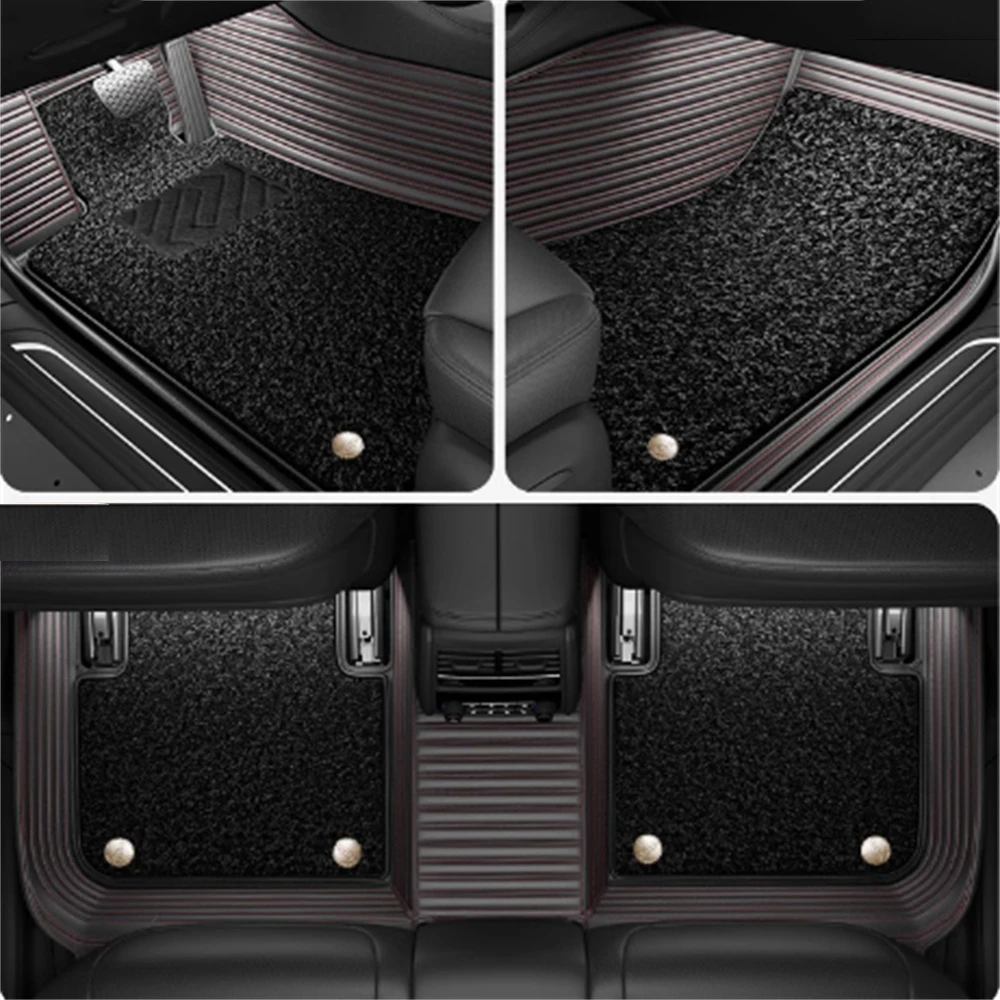 

Двухслойные автомобильные коврики на заказ для Fiat 500 500C, автоаксессуары, напольные вкладыши