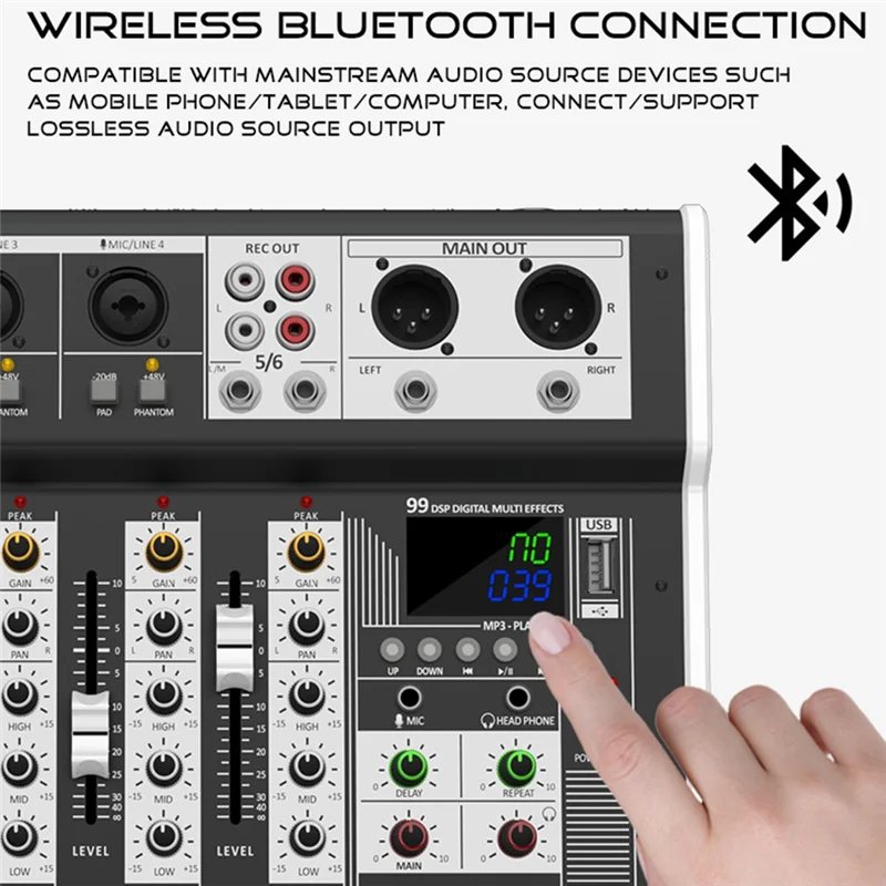 

B04C-Home For Stage Performance Outdoor Audio Mixer 99DSP Sound Mixing Console With USB Interface For Wedding Conference