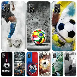 Custodia da calcio sportiva da calcio per Samsung Galaxy A54 A14 A51 A31 A53 A52 A12 A15 A25 A35 A55 A21s A24 A41 Cover morbida trasparente per telefono