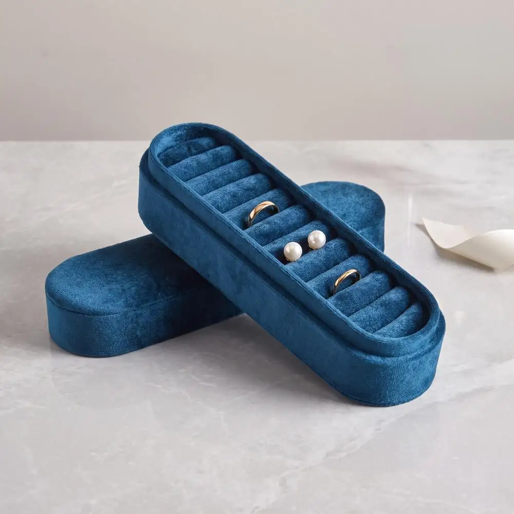 Portable Jewelry Organizer for Travel Small Velvet Jewelry Box for Rings Velvet Jewelry Storage Box with Multiple for Scratch