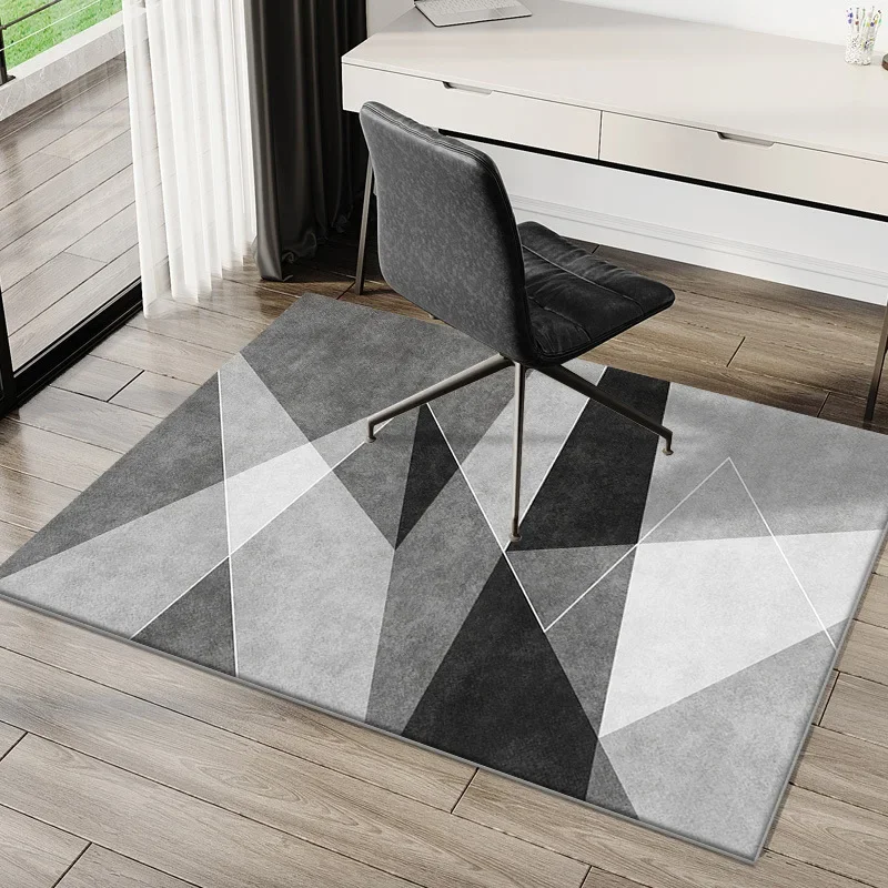 VIKAMA Geometric Crystal Velvet Living Room Rug Dirt Resistant Living Room Sofa Blanket Bedroom Bed Blanket Home Decor