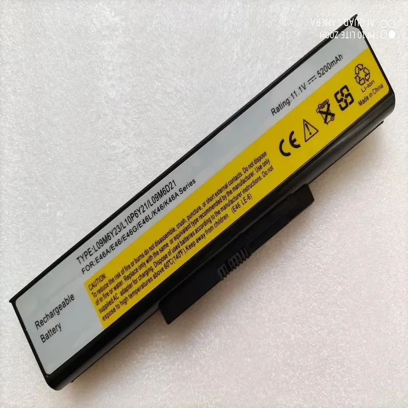 

New L09M6Y23 L09M6D21 L10P6Y21 Laptop Battery 11.1V 5200mAh For Lenovo E46 E46A E46L E46G K46 K46A