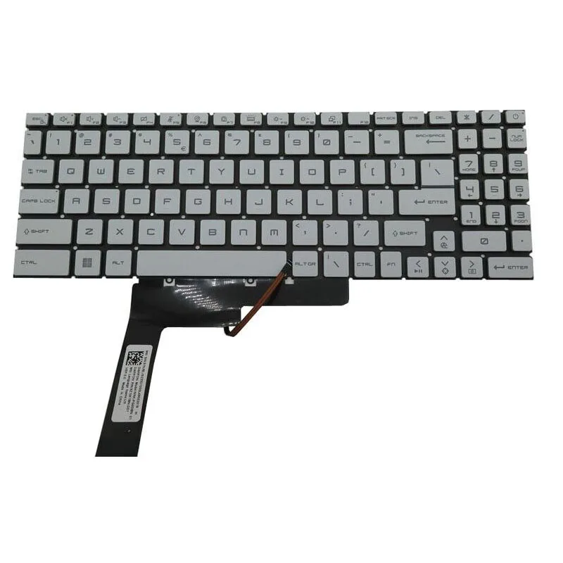 NEW English US For MSI Sword 15-A11U A11UC A11UD A11UE A11UG A11SC A12UE Laptop Keyboard Backlit White