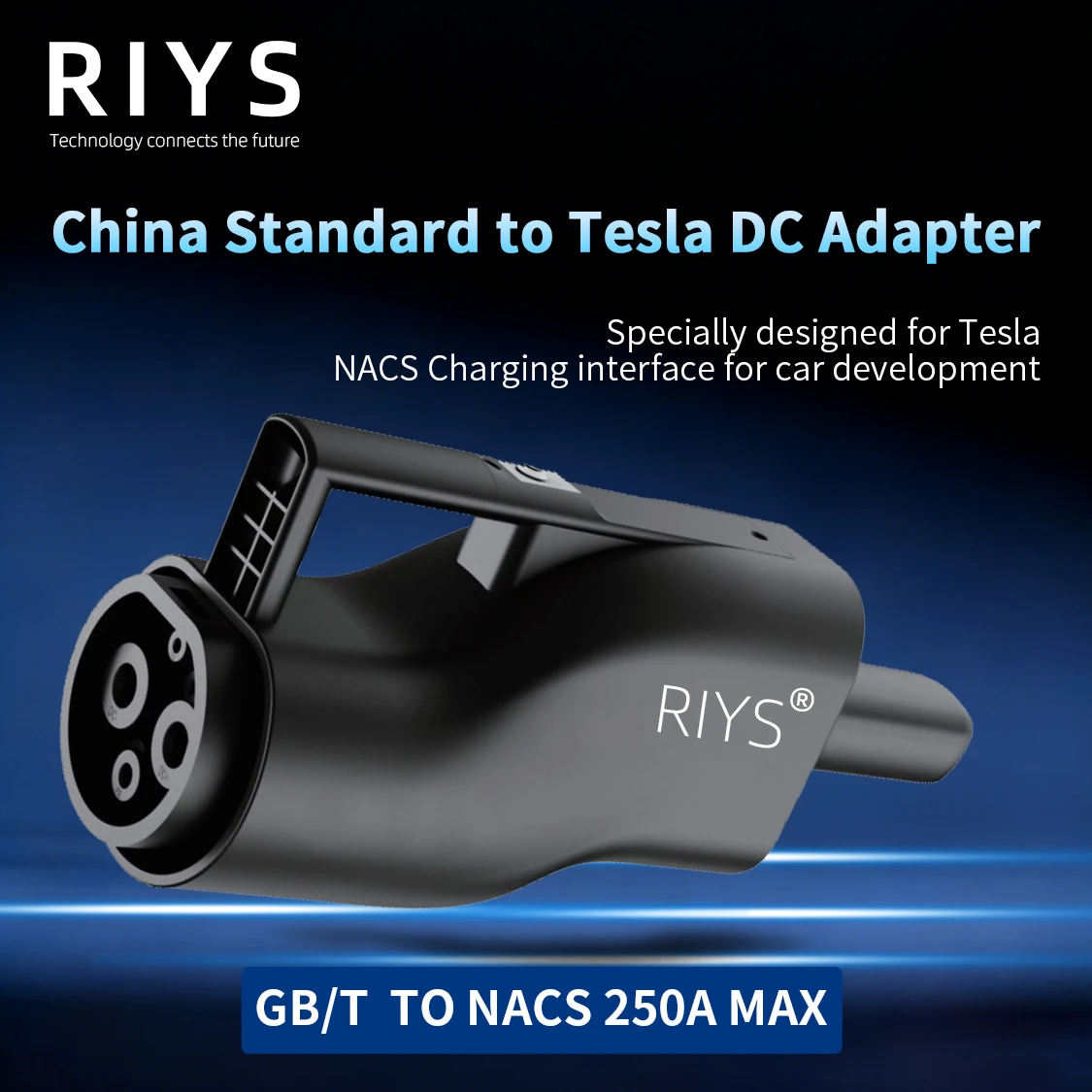 

RIYS for NACS Brand Car GBT Fast Charging Station to NACS Car Charging Adapter 250A GBT to NACS DC Adapter 250KW EV Adapter