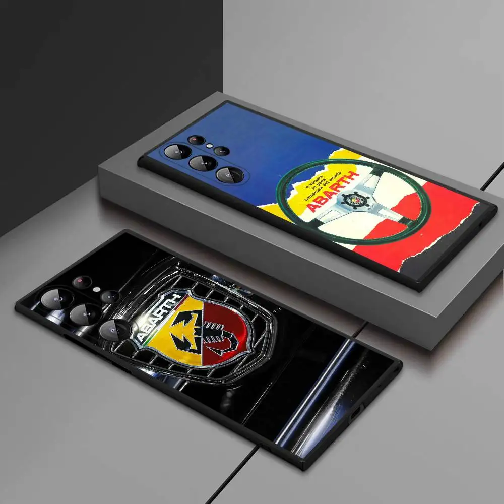 

A-Abarth Phone Case For Samsung Galaxy S25 Ultra S22 S23 S24 Ultra S21 S20 5G Protective Soft Silicone TPU Funda