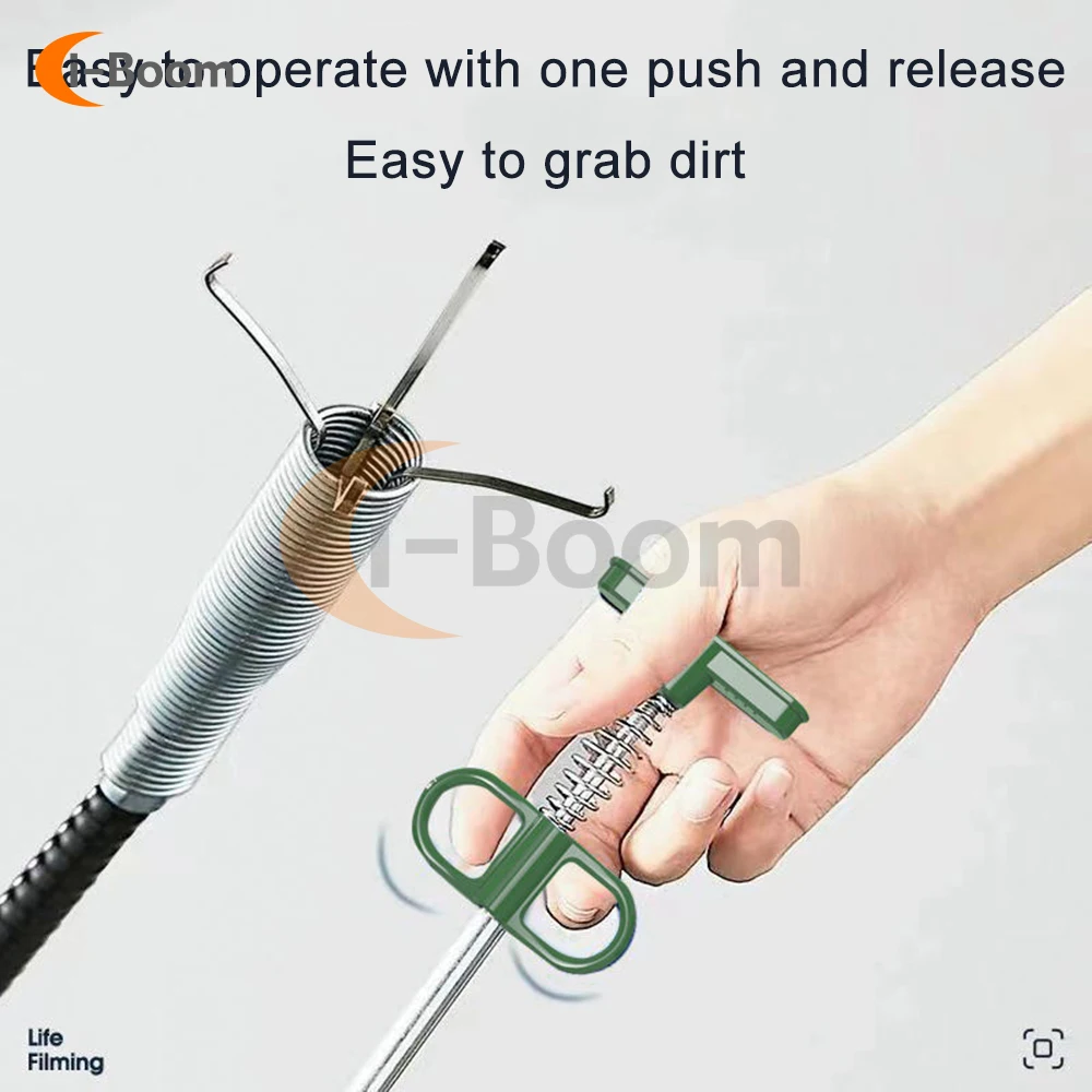 60/90/200cm Sewer Pipe Unblocker Snake Spring Pipe Folder Bathroom Hair Sewer Sink Cleaning Tool Kitchen Accessories