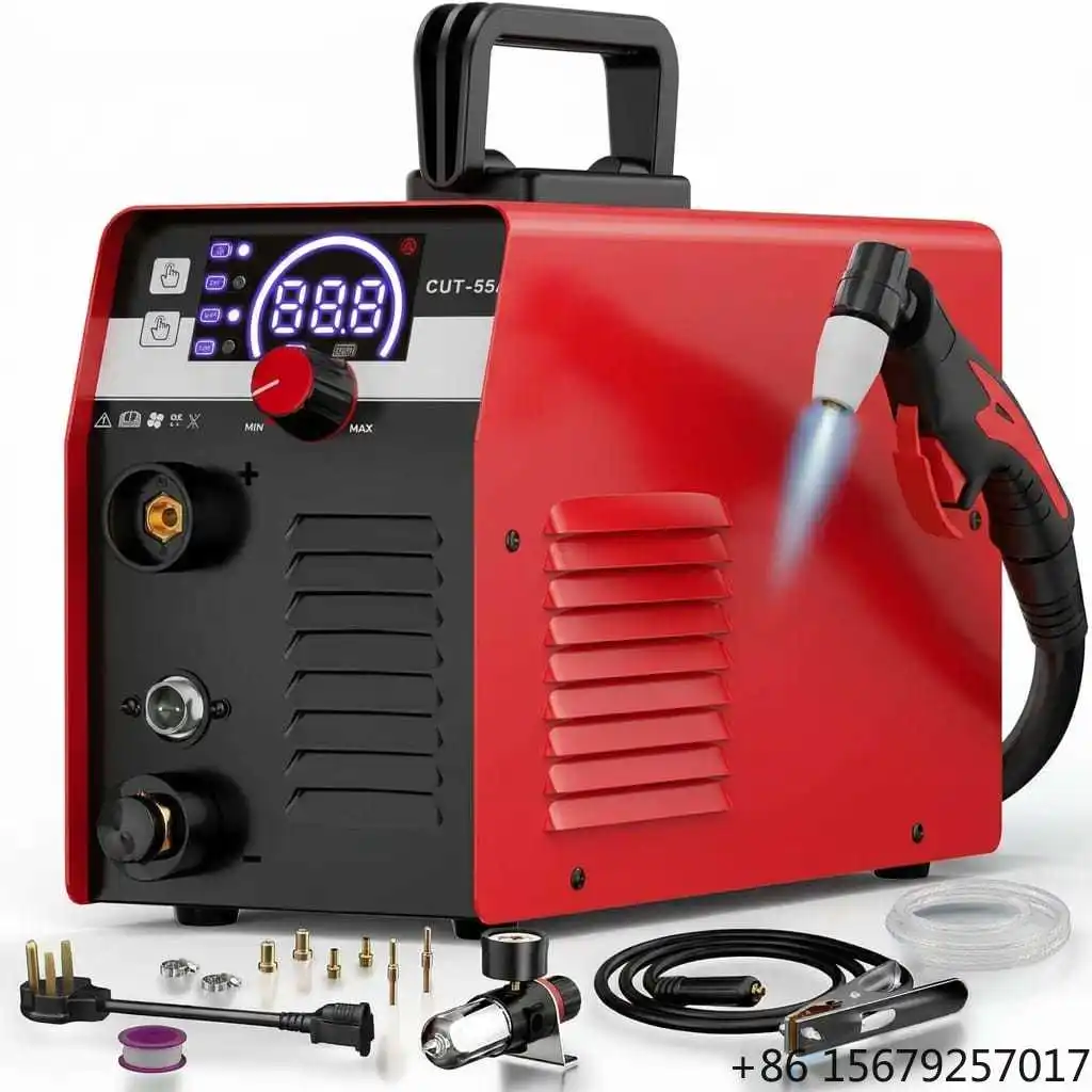 COROTC CUT-55P New Dual Voltage Plasma Cutter 110V/220V 55A Max 18mm Cut 6.9KG Portable IGBT with Digital Display Yaskawa Driver