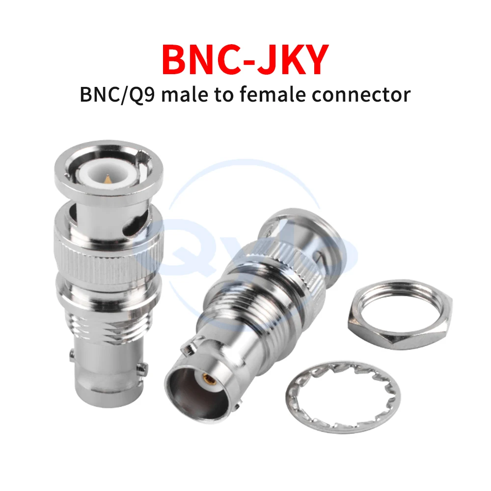 BNC male to female adapter BNC-JKY male to female Q9 male to female with nut and washer for panel mounting (1 pcs)
