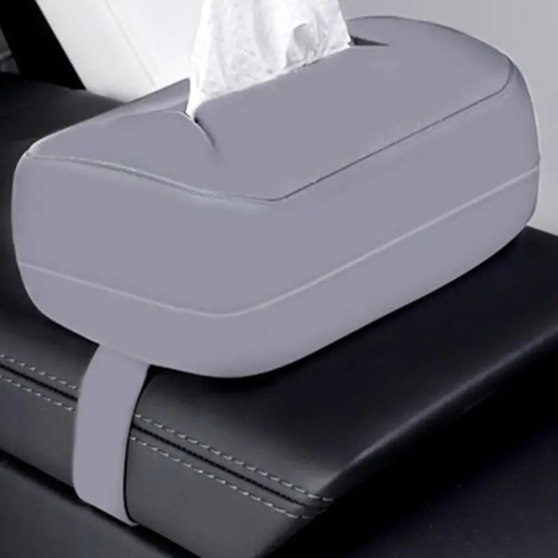 Car Napkin Holder Headrest Hangable Tissue Case Holder Adjustable Strap Auto Interior Paper Box Paper Towel Bag For Car Backseat