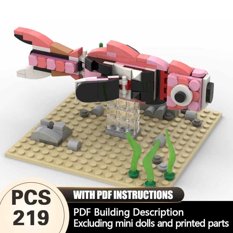 Creators Animal Series Model MOC Building Bricks Koi Fish Modular Technology Gifts Holiday Assemble Children Toys Suit