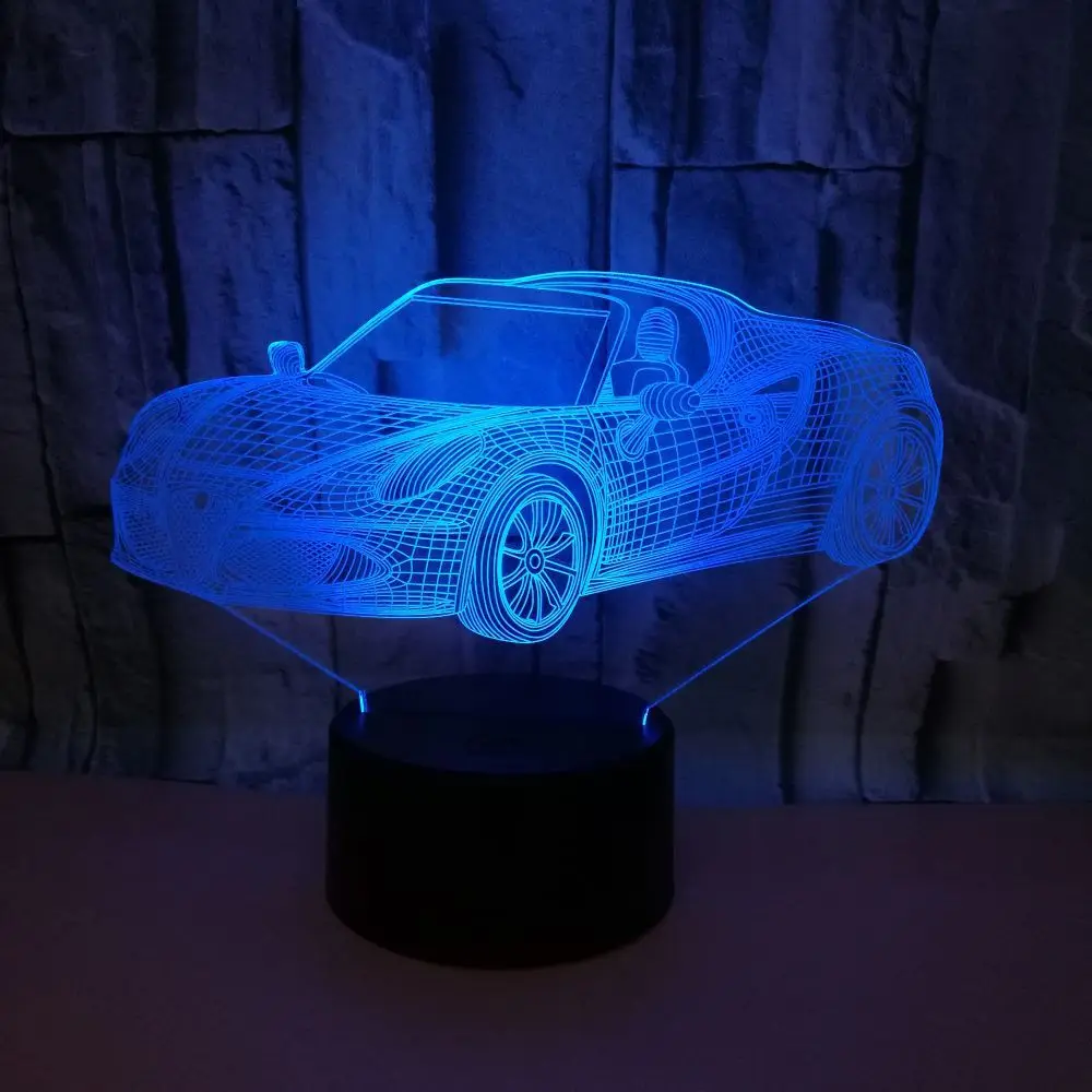 Creative Fashion Car 3d Night Usb Desk Lamp Home Gift Table Lamp Children Bedside Colorful Decorative 3d Lamp