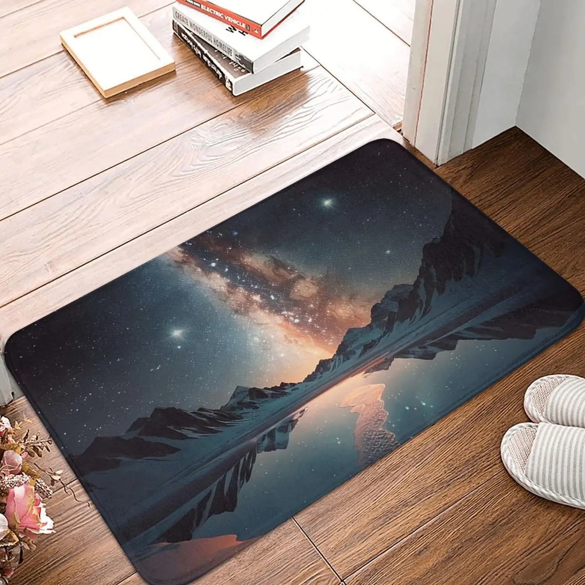 Star Reflection Anti-slip Doormat Floor Mat Sand Scraping Carpet Rug for Kitchen Entrance Home Bedroom Footpad Mats