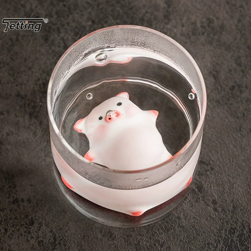 Bubbling Tea Pet Piggy Cartoon Ceramic Tea Cup Little Pig Spit Bubbles Water Mug Funny Gift Home Decoration Tea Accessories