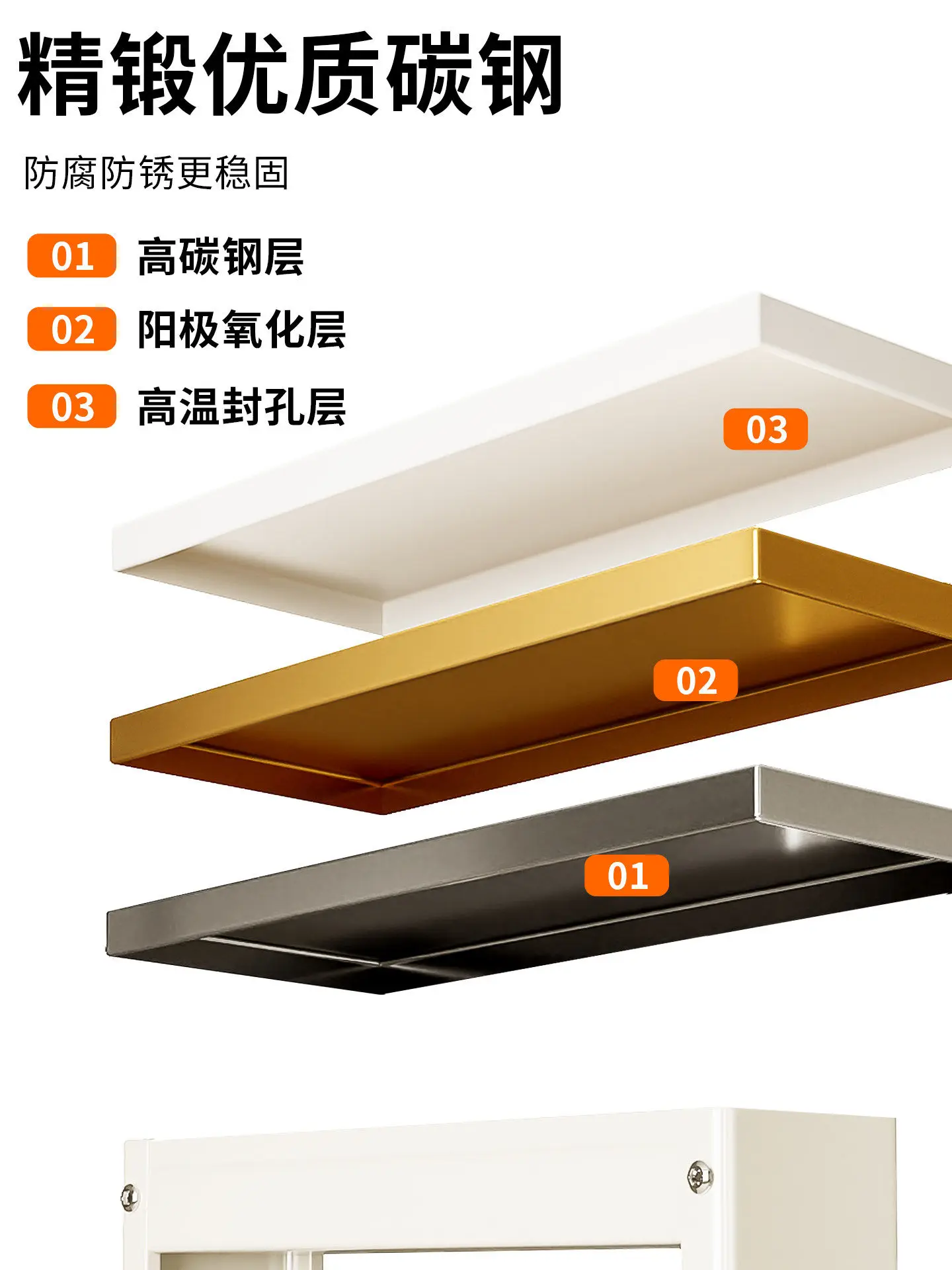 Very narrow behind 10cm door, kitchen crevice rack, refrigerator side gap storage cabinet
