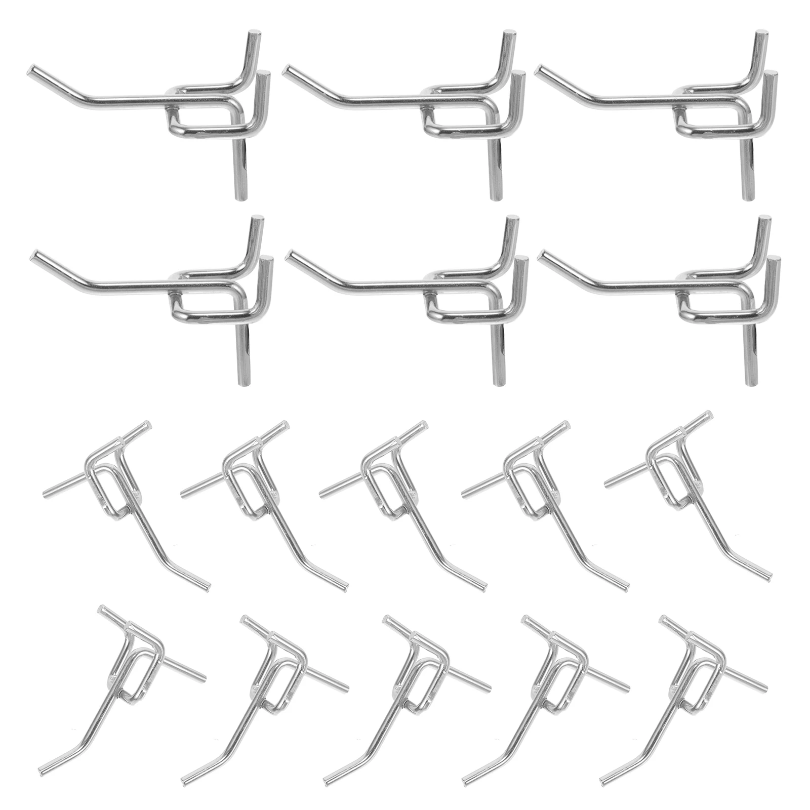 

50 pcs Tool Heavy Duty Pegboard Hangers Polished Electroplated Wall Organizer Garage Shelving Hooks Small J Hooks for Pegboard