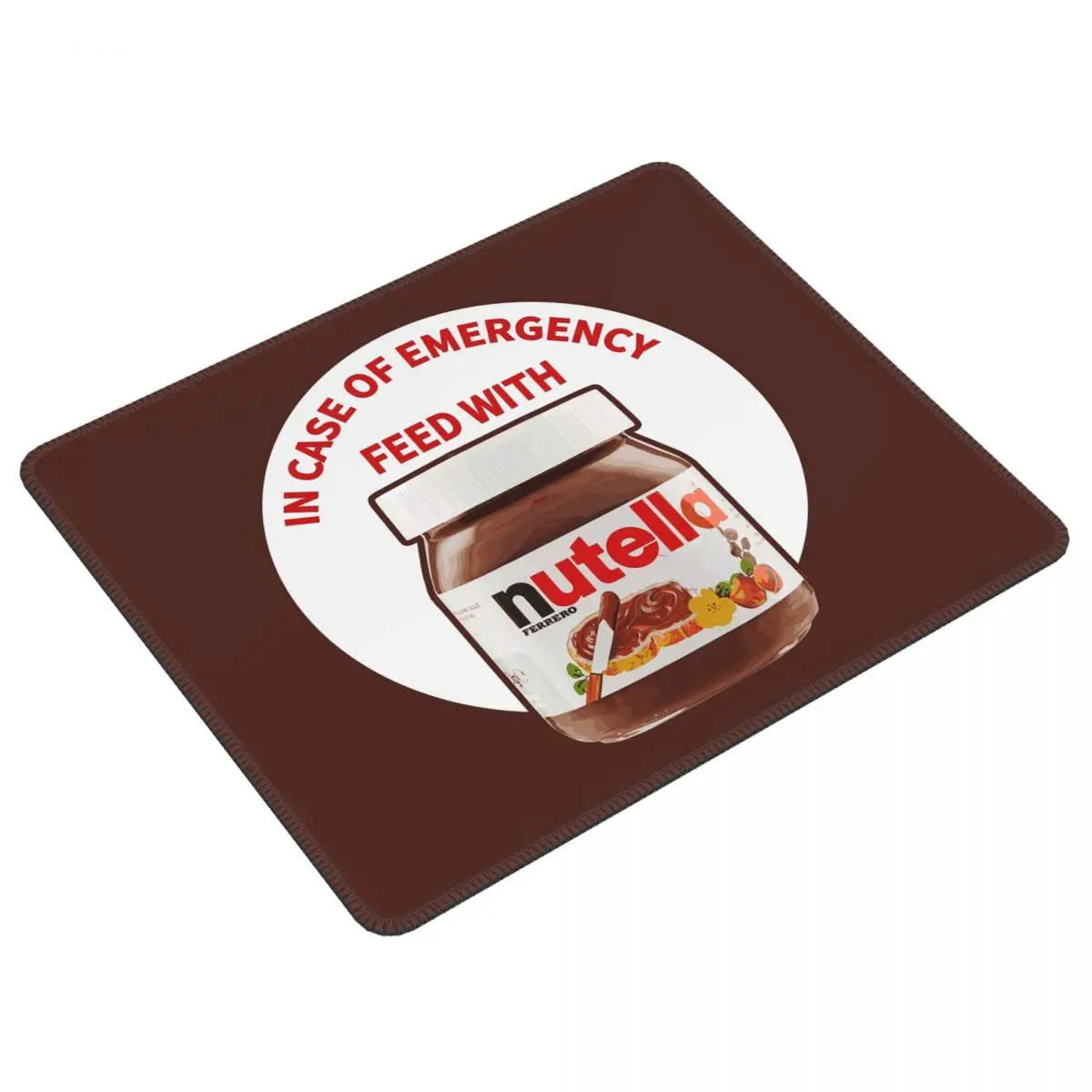 In Case Of Emergency Feed With Nutella Mouse Pad Computer Keyboard Mouse Mat Gamer PC Desk Mat Office Accessories Table Mats