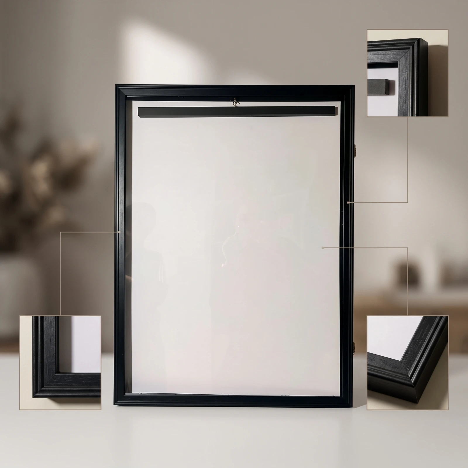 Jersey Display Case Hinged Jersey Frame Display Frame with Hanger Minimalist Shadow Box High Clarity for Sports Fans