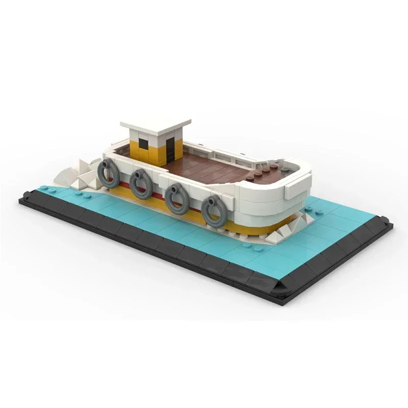 Modelo de barco militar Moc, bloques de construcción, barco de la Bahía de Lunashine, tecnología Modular, regalos, juguetes de Navidad, conjuntos de bricolaje, montaje