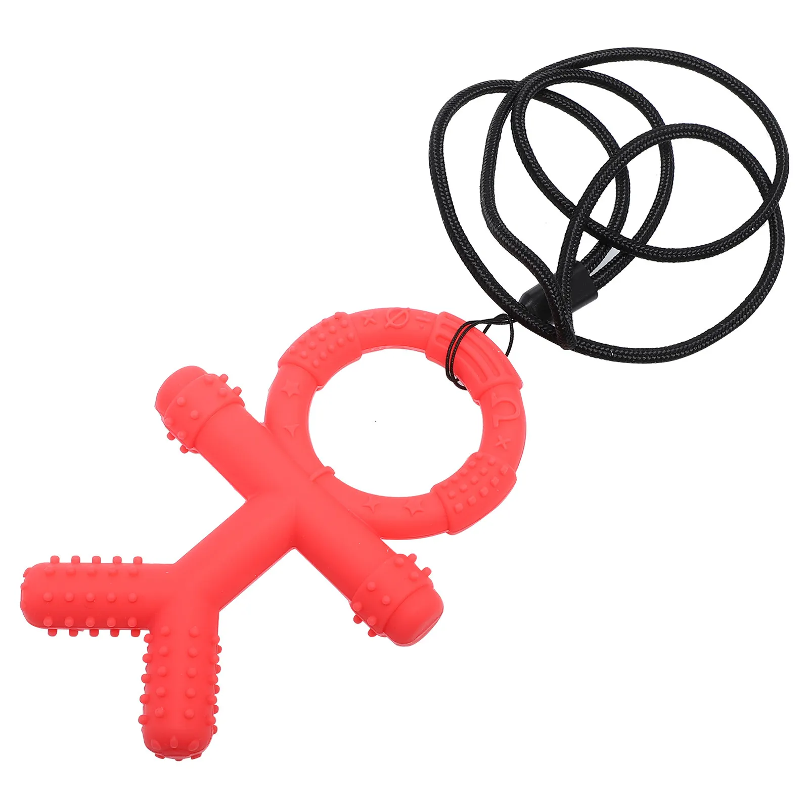 

Teether Flexible Soft Molar Helper Infant Chewing Pendant Anti-Drop Chain Relieves Pain Finger Exercise Soothing Chewy Pendant