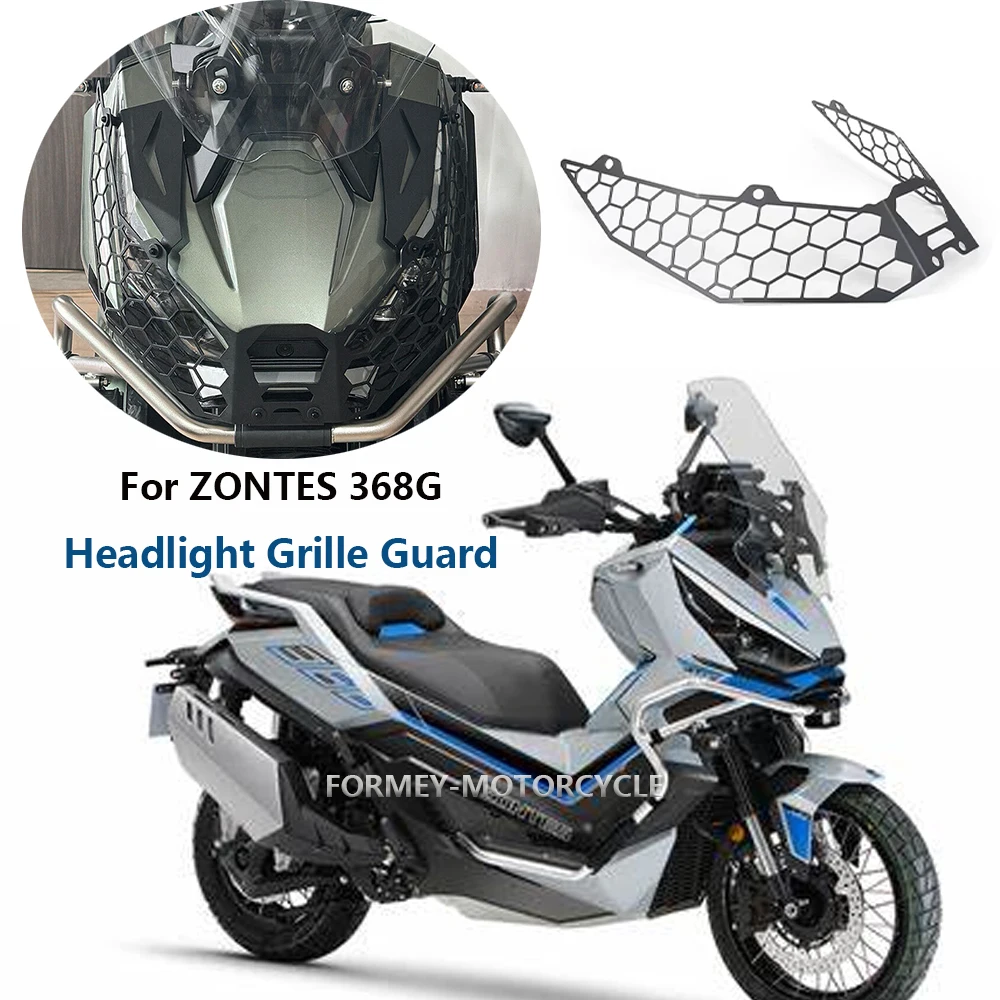 For ZONTES 368G 368 G Motorcycle Protection Grille Guard Cover Mesh Lampshade Front Fairing Headlight Head Light Lamp Net