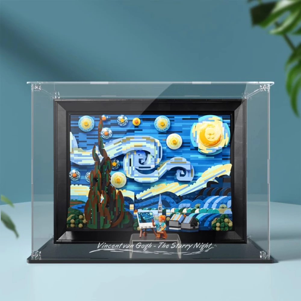

Lego 21333 Ван Гог Звездная ночь Картина маслом Строительный блок Дисплей Коробка для хранения Пылезащитная крышка Установка винта