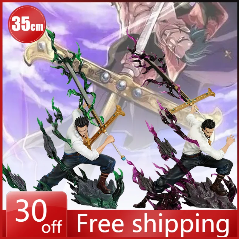 

35 см ONE PIECE аниме фигурка Dracule Mihawk экшн-модель настольный орнамент украшения статуя коллекция ПВХ модель куклы подарочные игрушки